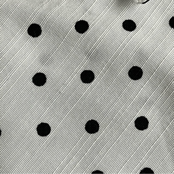 VTG Y2k Dressbarn Polka Dot Wrap Blouse Pinup Rockabilly Retro Preppy L Casual - Picture 9 of 9